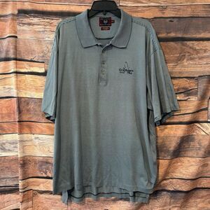 Byron Nelson Polo Shirt XXL Blue White Striped Grayhawk Golf Club Short Sleeve
